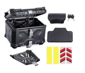CAJON PARA MOTOCICLETA 45L UNIVERSAL , ALUMINIO VEVOR