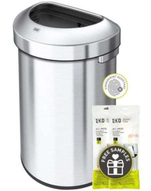 BASURERO ACERO INOXIDABLE 16 GALONES EKO URBAN B07HC9SHR4