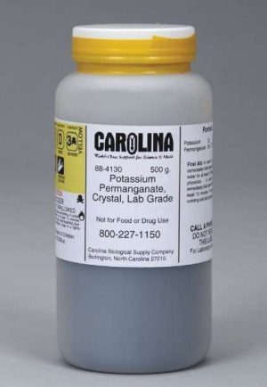 POTASSIUM PERMANGANATE, CRYSTAL, LABORATORY GRADE, 500 G
