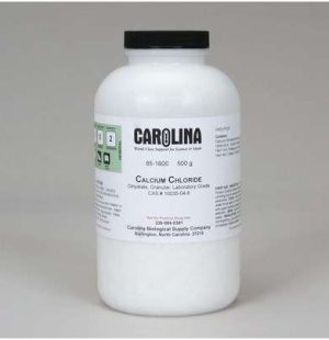 CLORURO DE CALCIO DIHIDRATADO, GRANULADO 500G #851800 CAROLINA BIOLOGICAL