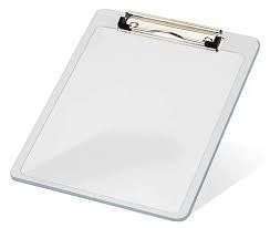 TABLA CON PRENSA CARTA ACRILICA