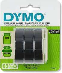 CINTA DYMO BLANCA LETRA NEGRA 1741670 3/8 3 PACK