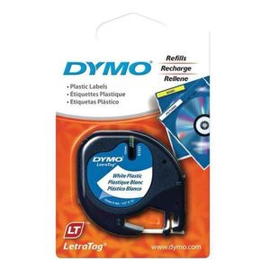 CINTA DYMO PLASTICA 1/2" BK/WE 91331 ORIGINAL