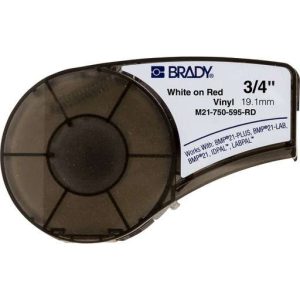 ETIQUETA VINILROJO 0.75IN X 21FT BMP21 #M21-750-595-RD