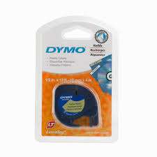 CINTA DYMO PLASTICA 1/2" BK/YEL 91332 ORIGINAL