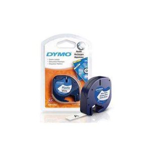 CINTA DYMO PLASTICA 1/2" BK/MET 91338 ORIGINAL