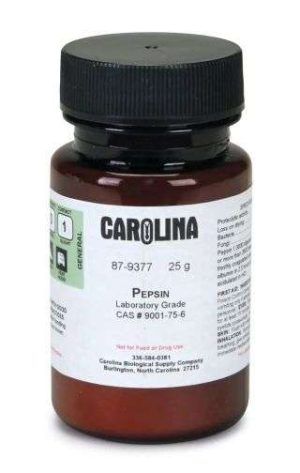 PEPSINA GRADO LABORATORIO 25 GR # 879377 CAROLINA BIOLOGICAL