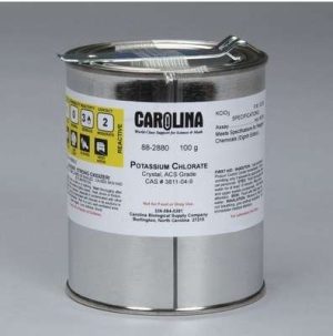 CLORATO DE POTASIO, GRADO ACS, 100G 882880 CAROLINA BIOLOGICAL