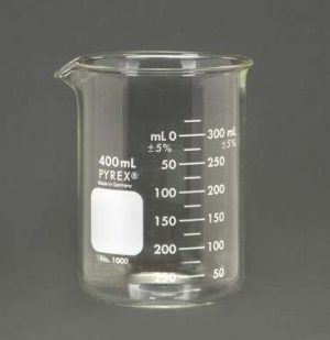 BEAKER 400 ML PYREX® GLASS GRIFFIN BEAKER, LOW FORM. CAJA 48 UNIDADES # 721210A