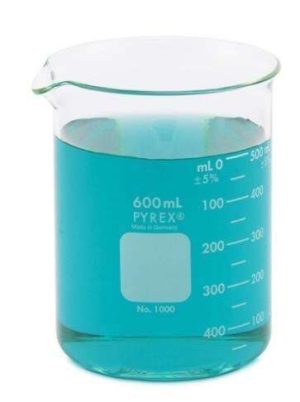 BEAKER 600 ML PYREX® GLASS GRIFFIN BEAKER, LOW FORM. CAJA 36 UNIDADES # 721211A