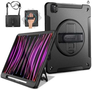 ESTUCHE IPAD PRO 12.9" 4/5/6 GEN. RESISTENTE A GOLPES NEGRO MIESHERK B0972FPDHN