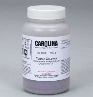 COBALT CHLORIDE, HEXAHYDRATE, REAGENT GRADE, 100 G #854959 CAROLINA BIOLOGICAL