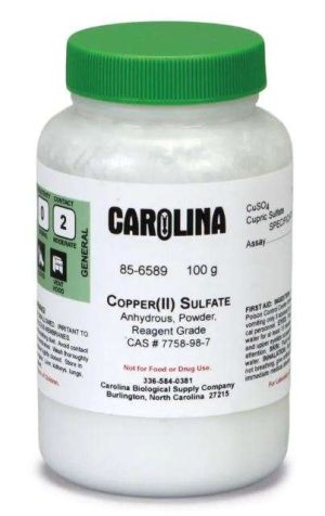 SULFATO CÚPRICO ANHIDRO, GRADO QUÍMICO REACTIVO #856589 CAROLINA BIOLOGICAL