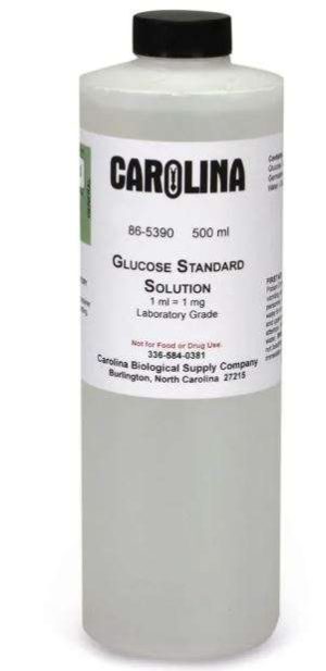 SOLUCIÓN DE GLUCOSA, GRADO QUÍMICO DE LABORATORIO, 500 ML CAROLINA BIOLOGICAL #865390