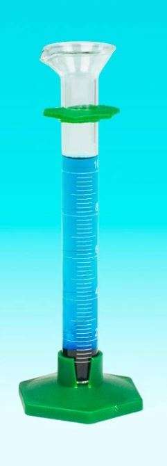 CILINDRO DE VIDRIO DE BOROSILICATO CON BASE DE PLÁSTICO, 10 ML #GP2040