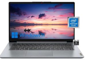 LENOVO IDEAPAD 2023 FLAGSHIP - LAPTOP LIGERA CON PANTALLA HD DE 14 PULGADAS, INTEL PENTIUM N5030 DE 4 NÚCLEOS (HASTA 3.1 GHZ), 4 GB DE RAM, 128 GB EMMC, WIFI, CÁMARA WEB, BATERÍA DE LARGAS HORAS