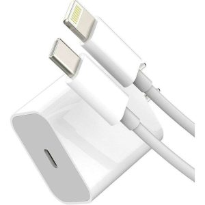 CARGADOR C/CABLE USB C P/ IPHONE 20W 5 VDC