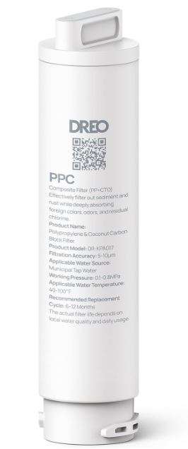 CARTUCHO DE REEMPLAZO DE FILTRO PPC PARA WF511, 1 AÑO DE VIDA ÚTIL-1ª ETAPA DREO