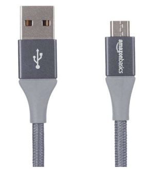 CABLE MICRO USB A USB-A 2.0 NAILON AMAZON BASICS GRIS