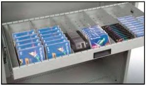 MULTI-MEDIA ROLL OUT SHELF W/DIVIDERS H
