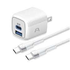 CARGADOR CARGA RAPIDA 38W CON CABLE 1.8M 65W ARGOM ARG-AC-0155WT USB C / USB 3.0