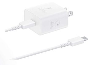 CARGADOR C/CABLE USB-C 25W 5 SAMSUNG BLANCO