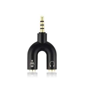 SPLITTER AUDIO/MICROFONO 2 3.5MM HEMBRA 1 3.5MM MACHO