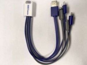 CABLE CARGADOR USB A IPHONE-ANDROID 4 PUERTOS POWER SONIC