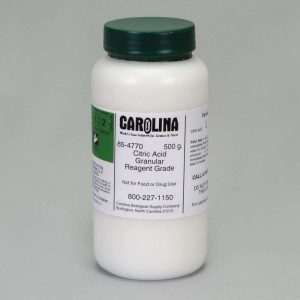 ACIDO CÌTRICO, ANHIDRO, POLVO, 500G #854770 CAROLINA BIOLOGICAL.