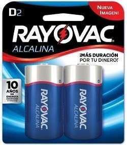 BATERIA D B/2 ALCALINA RAYOVAC