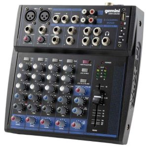 MEZCLADOR DE AUDIO DE 8 CANALES GEMINI CONSOLA COMPACTA DJ MIX