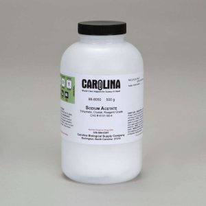 ACETATO DE SODIO TRIHIDRATADO, CRISTALINO GRADO LABORATORIO 500G #888050 CAROLINA BIOLOGICAL