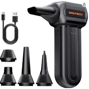 SOPLADOR DE AIRE DE 110000 RPM, ELÉCTRICO DE 3 VELOCIDADES, RECARGABLE, CON CARGA RÁPIDA PARA LIMP