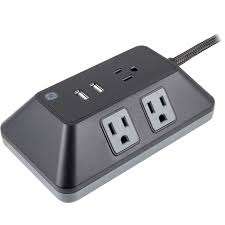 REGLETA 5 TOMAS 2USB 500J 0.9MTS CABLE NEGRO 73777-RF1 GE