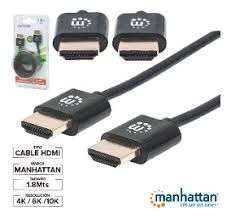 CABLE HDMI 1.8M M/M ETHERNET 394369 MANHATTAN