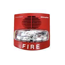 SIRENA C/LUZ ESTROBOSCOPICA 15 30 75 1 00 COLOR ROJA SIMPLEX PARED