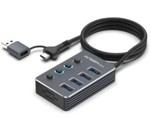 CONCENTRADOR USB+ TIPO C 4 PUERTOS SWITCH 3.0 ARGOM ARG-UB-0190