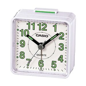RELOJ DESPERTADOR CASIO TQ-140-7 BLANCO/VERDE