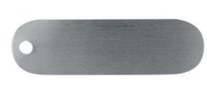 ETIQUETA ALUMINIO OVALADA #79183 3/4 X 2-3/4