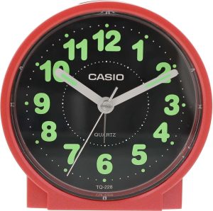 RELOJ DESPERTADOR CASIO TQ-228-4 NEGRO/ROJO