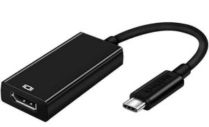 CONVERTIDOR USB C A DISPLAYPORT QGEEM , 4K 60HZ THUNDERBOLT 3 A DISPLAYPORT COMPATIBLE CON MACBOOK P