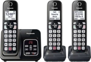 TEL. INAL. PANASONIC KX-TGD833M 3 HANDSETS C/CONTESTADORA NEGRO