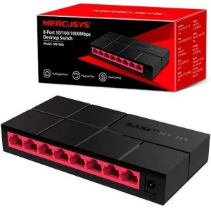 CONCENTRADOR RED 8 PUERTOS SWITCH GIGABIT DESKTOP MERCUSYS 10/100/1000 (MS108G)
