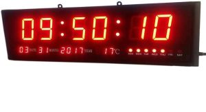 RELOJ PARED DIGITAL LED 16" CONTROL REMOTO HOURNOUR B0DHPKM43S