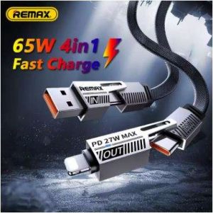 CABLE TIPO C SUPER CARGA RAPIDA REMAX 4 IN 1 65W