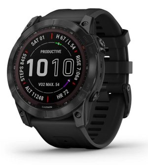 FENIX 7X SAPPHIRE SOLAR CARBON GRAY TITANIUM # 010-02541-25 GARMIN